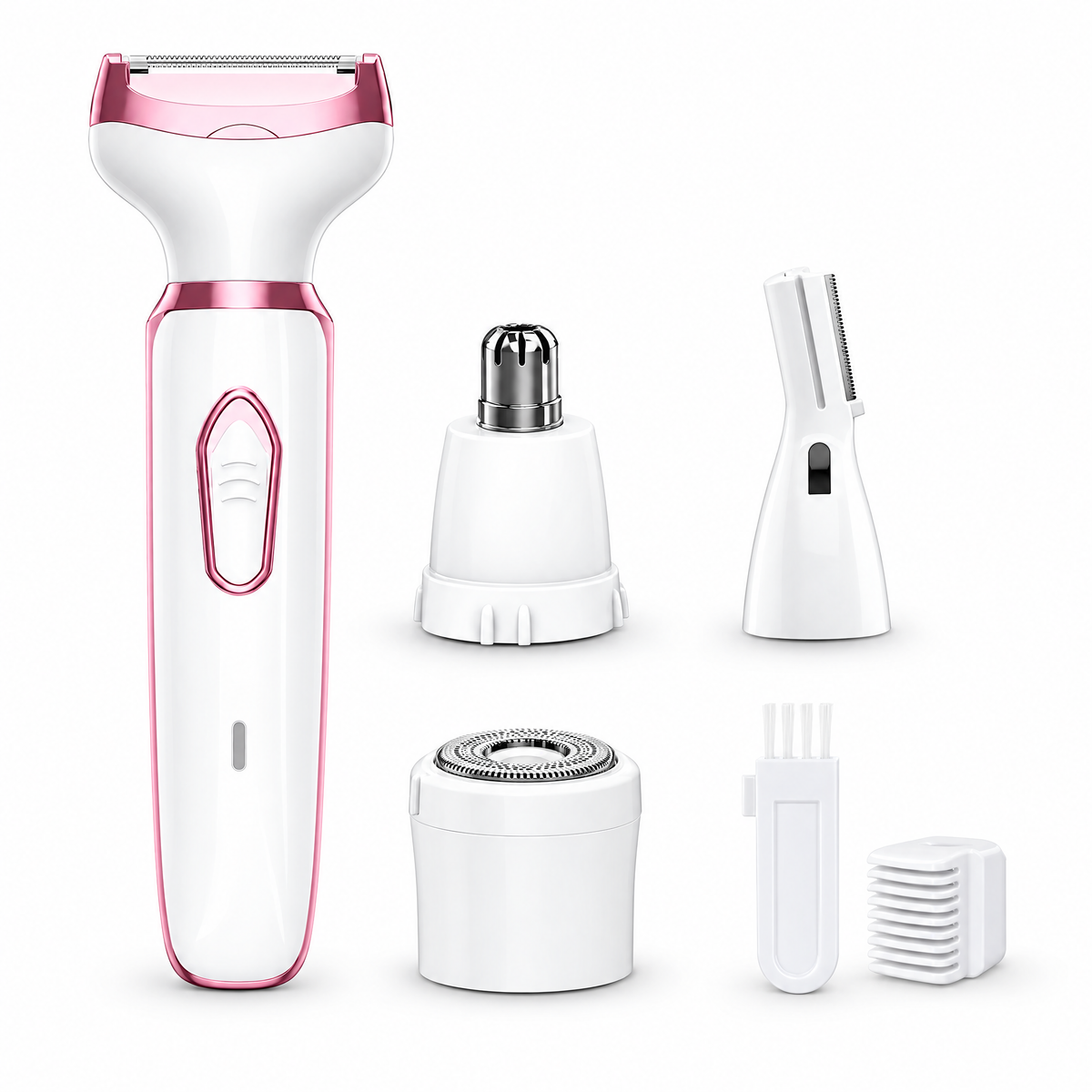 4-in-1 USB Rechargeable Hair Trimmer for Women, Stainless Steel 2