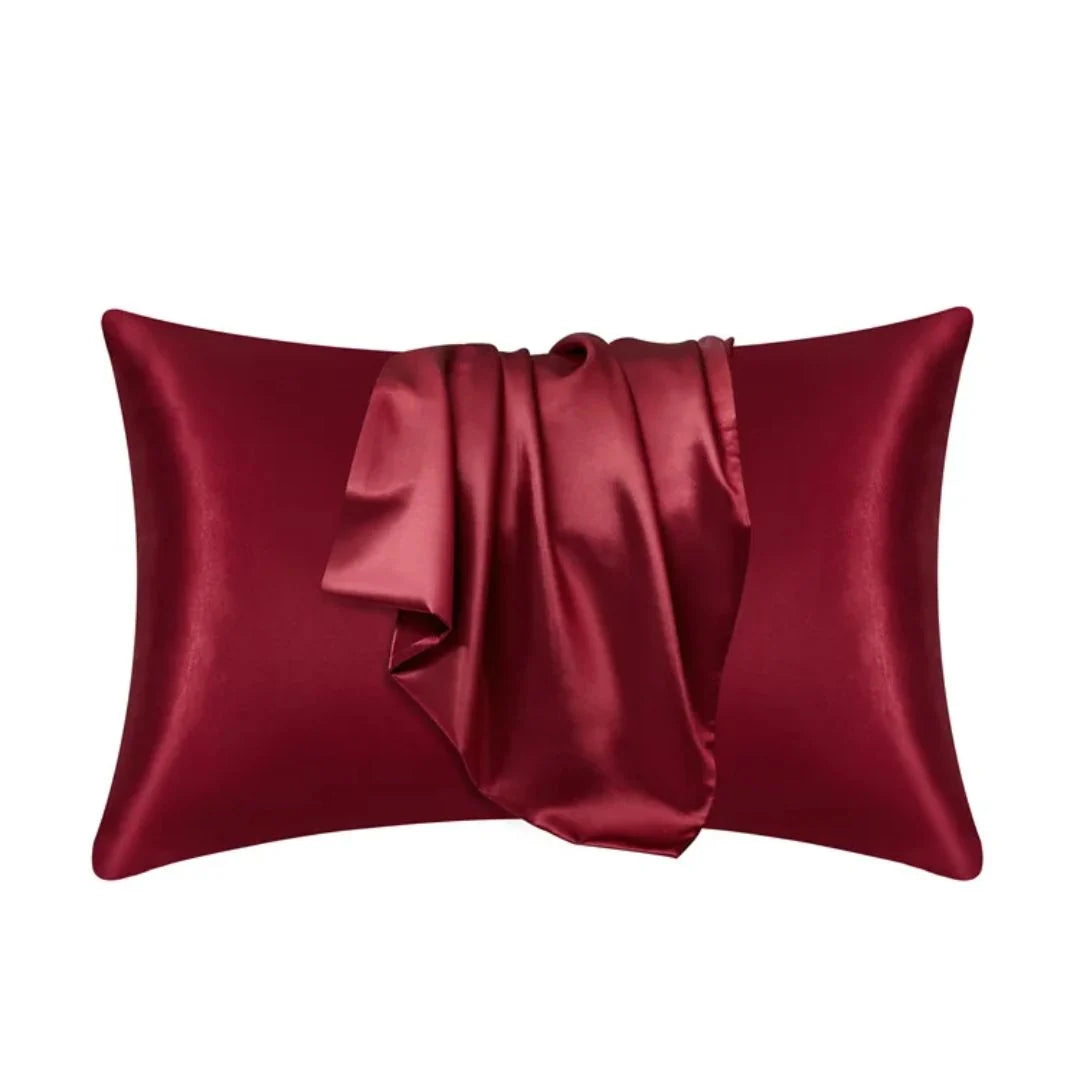 Braided satin pillowcase with a smooth finish, perfect for reducing hair frizz and promoting skin health, available in elegant colors. 3