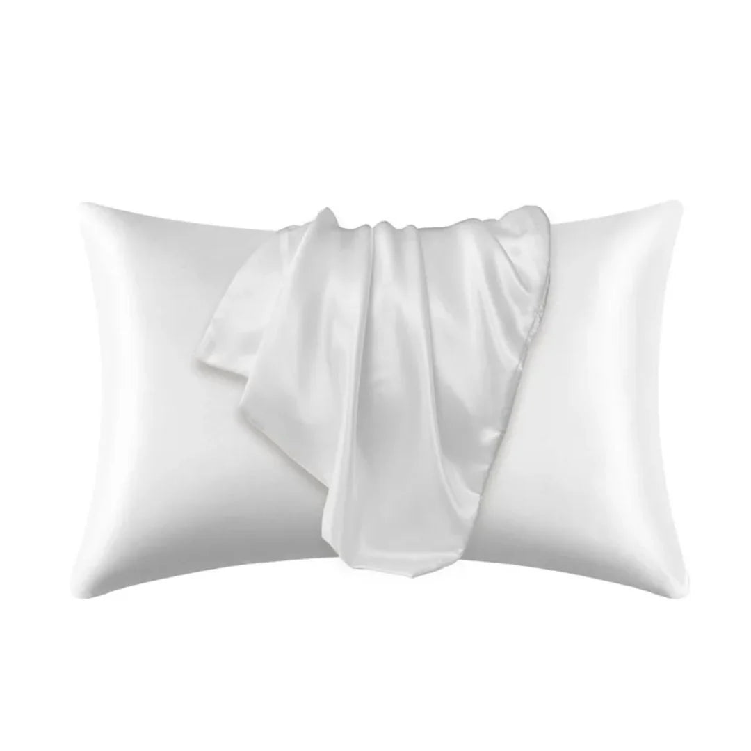 Braided satin pillowcase with a smooth finish, perfect for reducing hair frizz and promoting skin health, available in elegant colors. 5