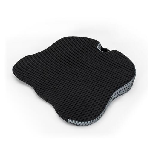 Car seat cushion made of memory foam, designed for supportive comfort, easily rollable for convenient storage and transport. 0