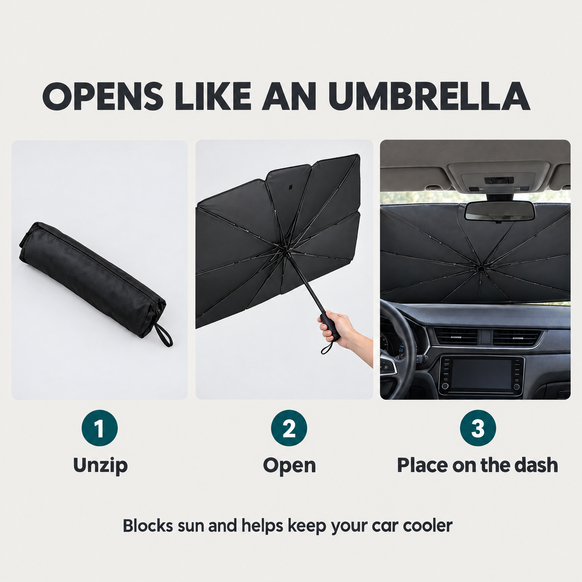 Foldable UV Protection Windshield Sun Shade for Car 5