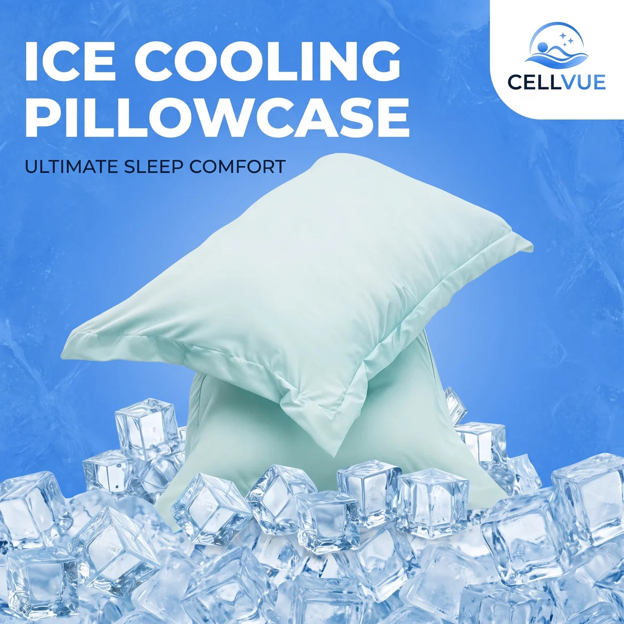 Ice Cooling Pillowcase - Skin-Friendly & Machine Washable Pillow Cases