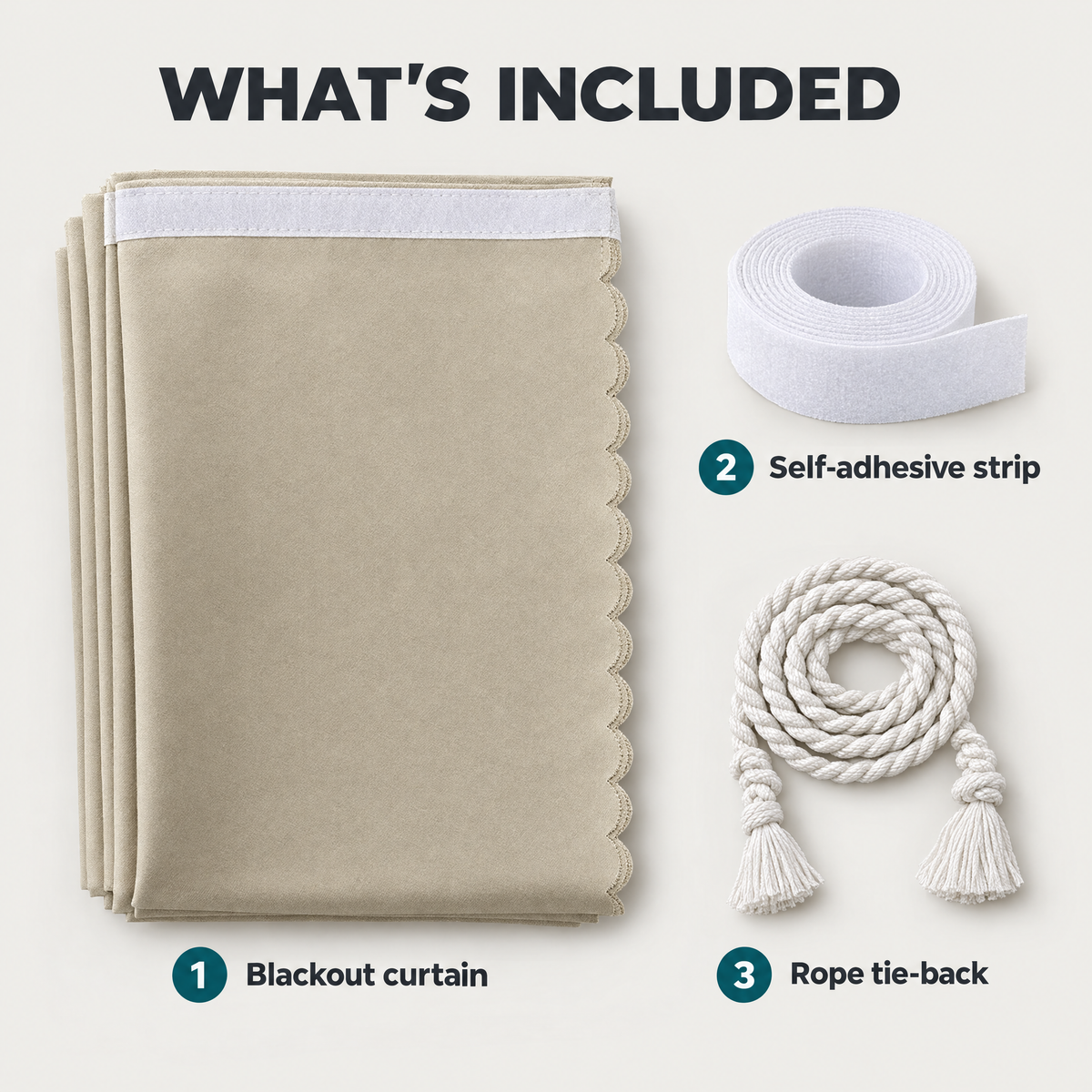 Self-Adhesive Blackout Curtain with Velcro Backing 6