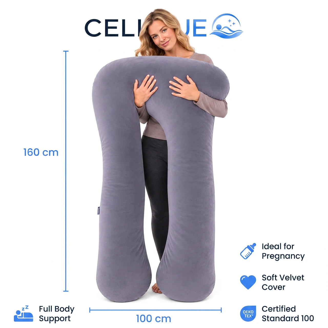 U Shaped Body Pillow for Sleeping & Relaxation