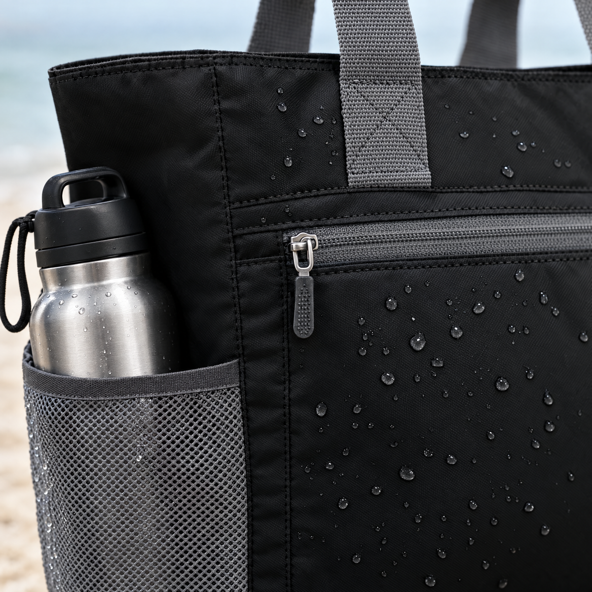 Waterproof Beach Tote Bag with 13 Pockets, Foldable 4