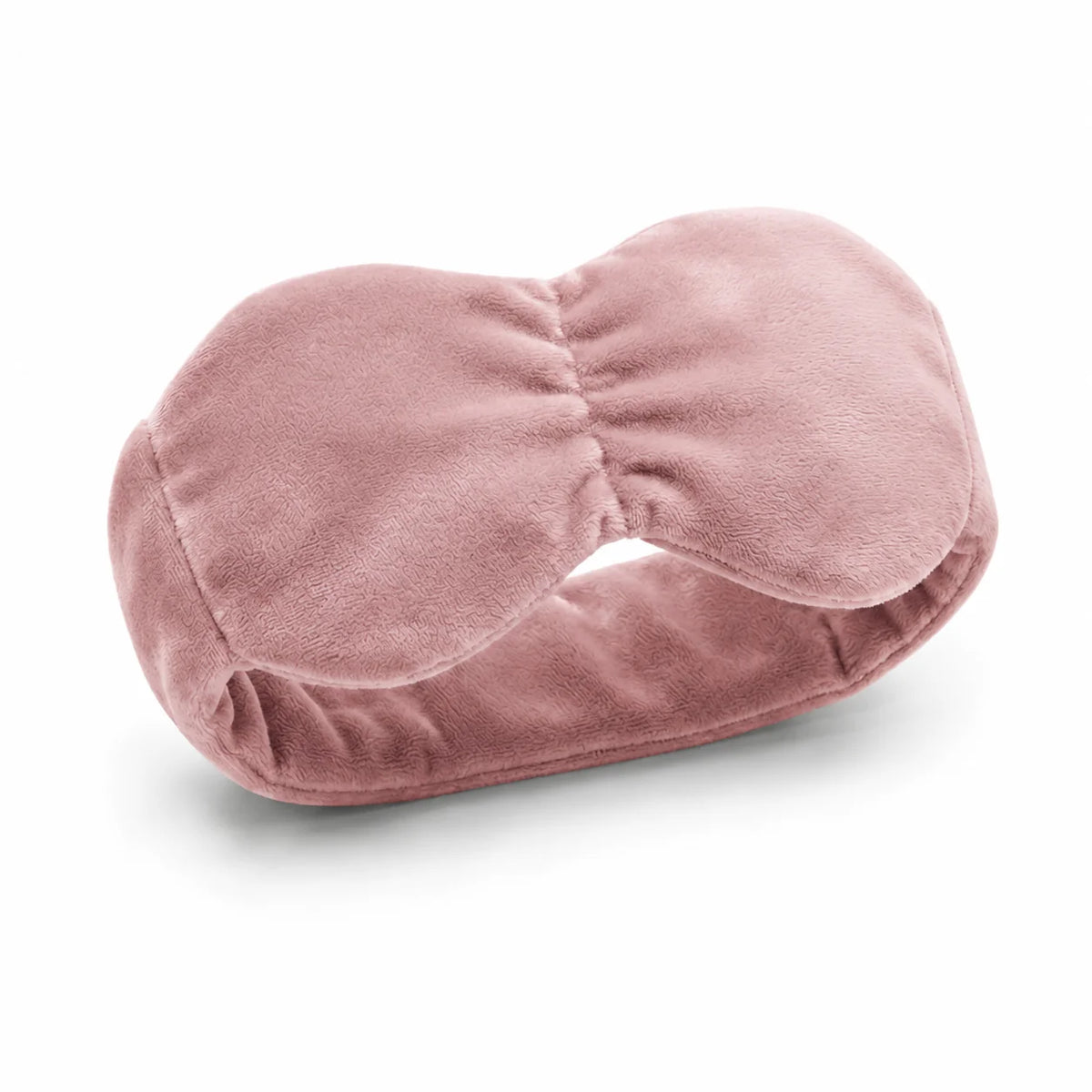 Weighted sleep mask with adjustable strap, featuring a light-blocking design for optimal rest during travel, ideal for sleep and meditation. 7