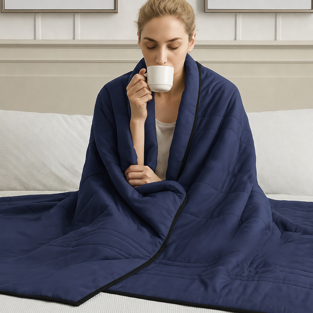 Cellvue cooling moisture-wicking blanket in Dark Blue