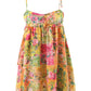Amalfi Floral Tiered Mini Dress With Patchwork