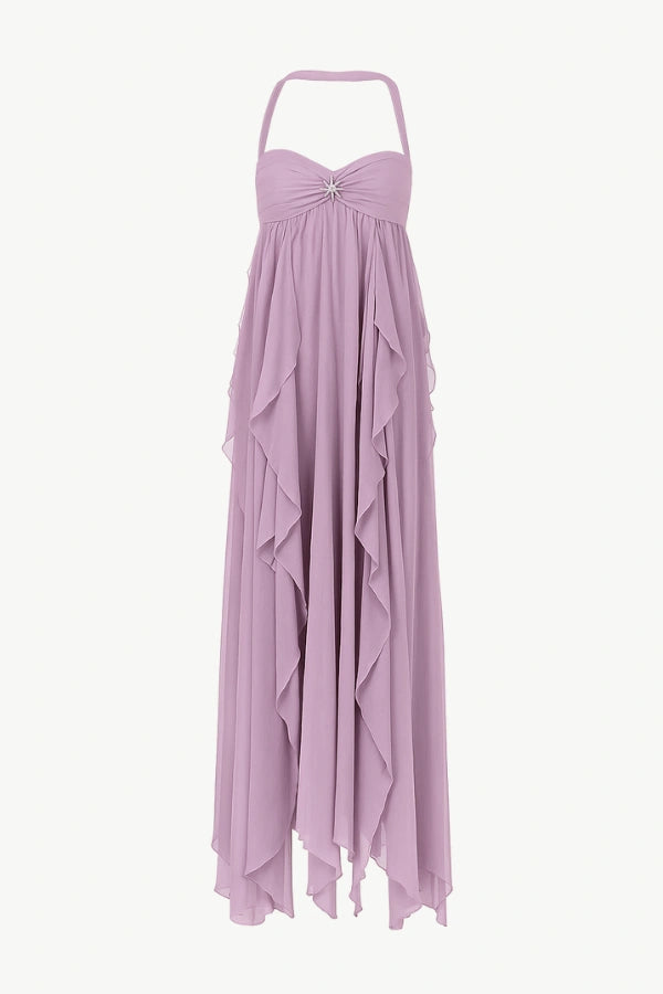 Ariel Summer Midi Dress With Star Embellishment