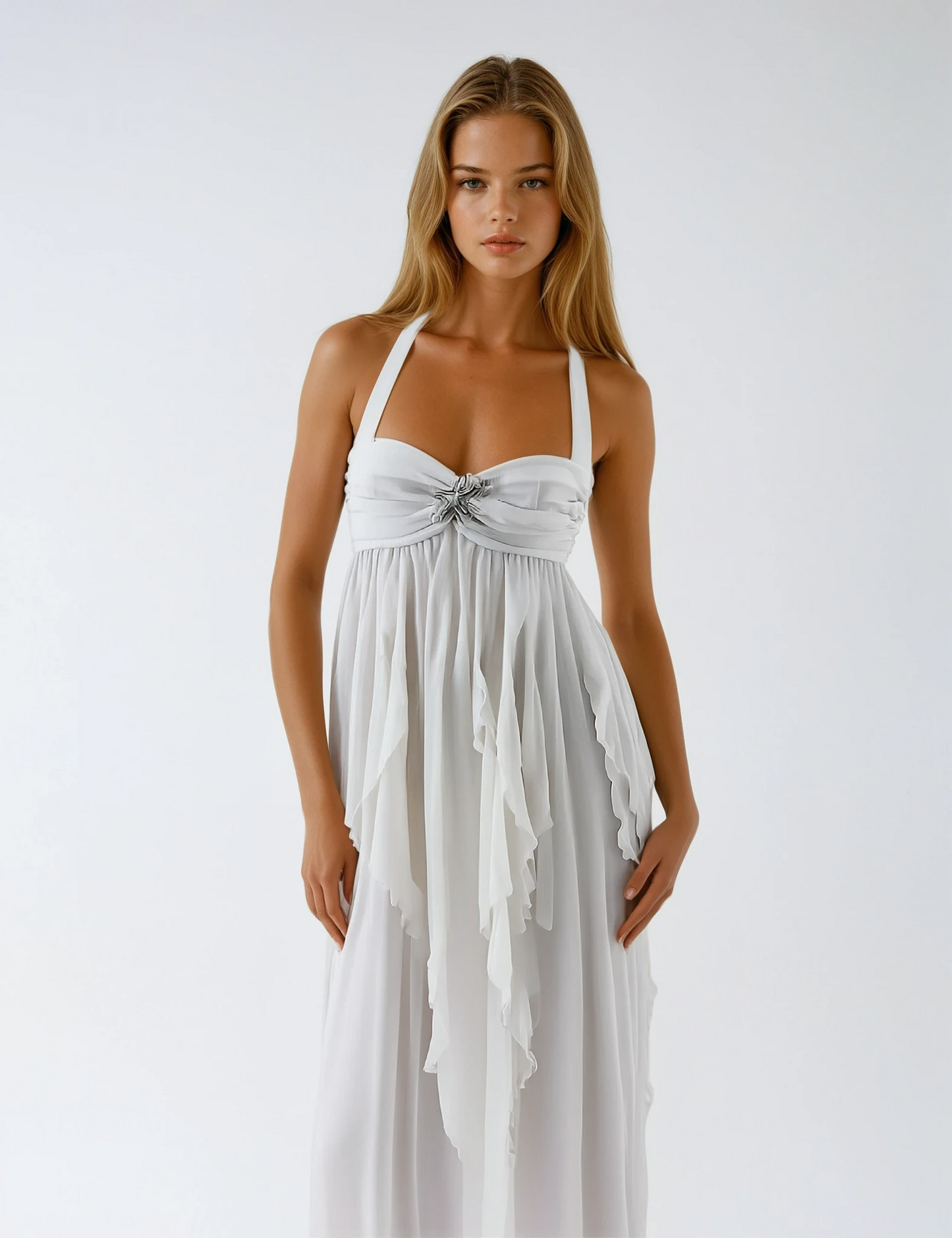Ariel Summer Midi Dress With Star Embellishment