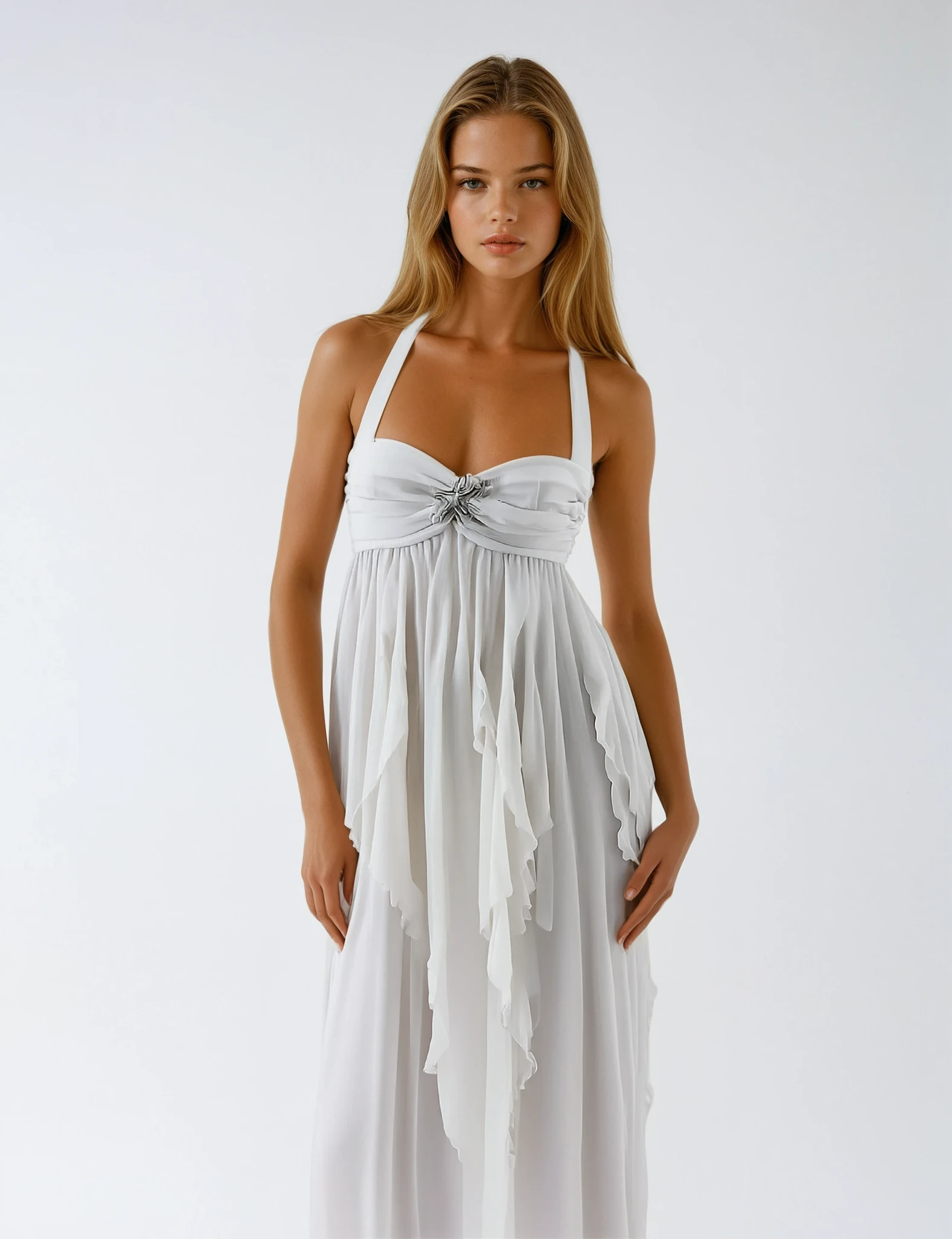 Ariel Summer Midi Dress With Star Embellishment