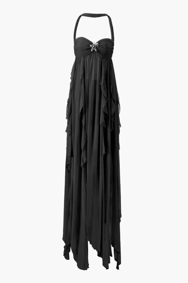 Ariel Summer Midi Dress With Star Embellishment