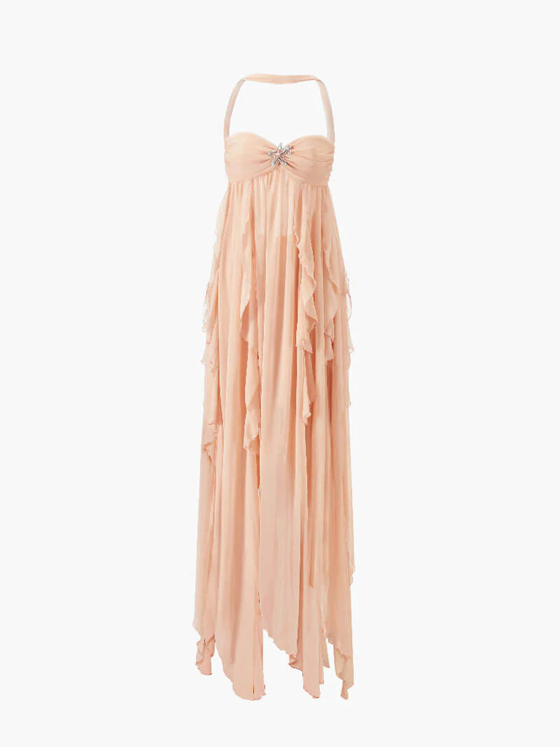 Ariel Summer Midi Dress With Star Embellishment