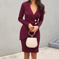 Autumn Elegance Long Dress – Slim Fit Sophisticated Office Wear