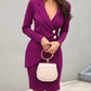Autumn Elegance Long Dress – Slim Fit Sophisticated Office Wear