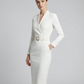 Autumn Elegance Midi Dress – Flattering Waist Design for Chic Cocktail Gatherings