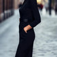 Autumn Elegance Midi Dress – Flattering Waist Design for Chic Cocktail Gatherings