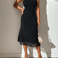 Bare Shoulder Cocktail Bodycon Midi Dress
