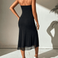 Bare Shoulder Cocktail Bodycon Midi Dress