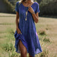 Bohemian Flowing Summer Midi Dress for Beach and Casual Outings