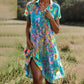 Bohemian Flowing Summer Midi Dress for Beach and Casual Outings