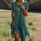 Bohemian Flowing Summer Midi Dress for Beach and Casual Outings