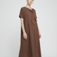 Boho Vintage Dress – Relaxed Fit with Lace-Up Detail for Casual Summer Outings