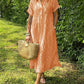 Casual Striped Button-Front Midi Dress for Easy Daytime Style