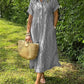 Casual Striped Button-Front Midi Dress for Easy Daytime Style