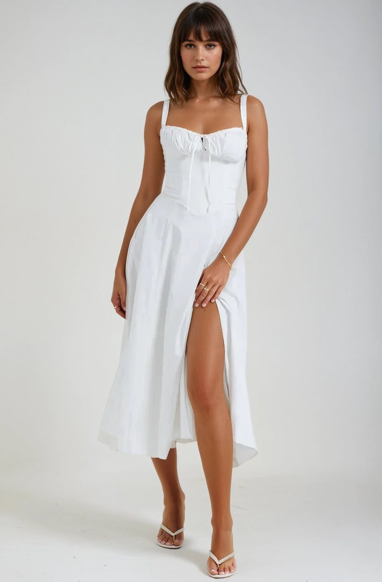Catherine Corset Midi Dress Romantic Silhouette