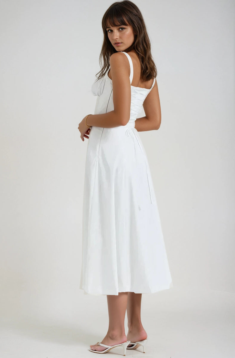 Catherine Corset Midi Dress Romantic Silhouette