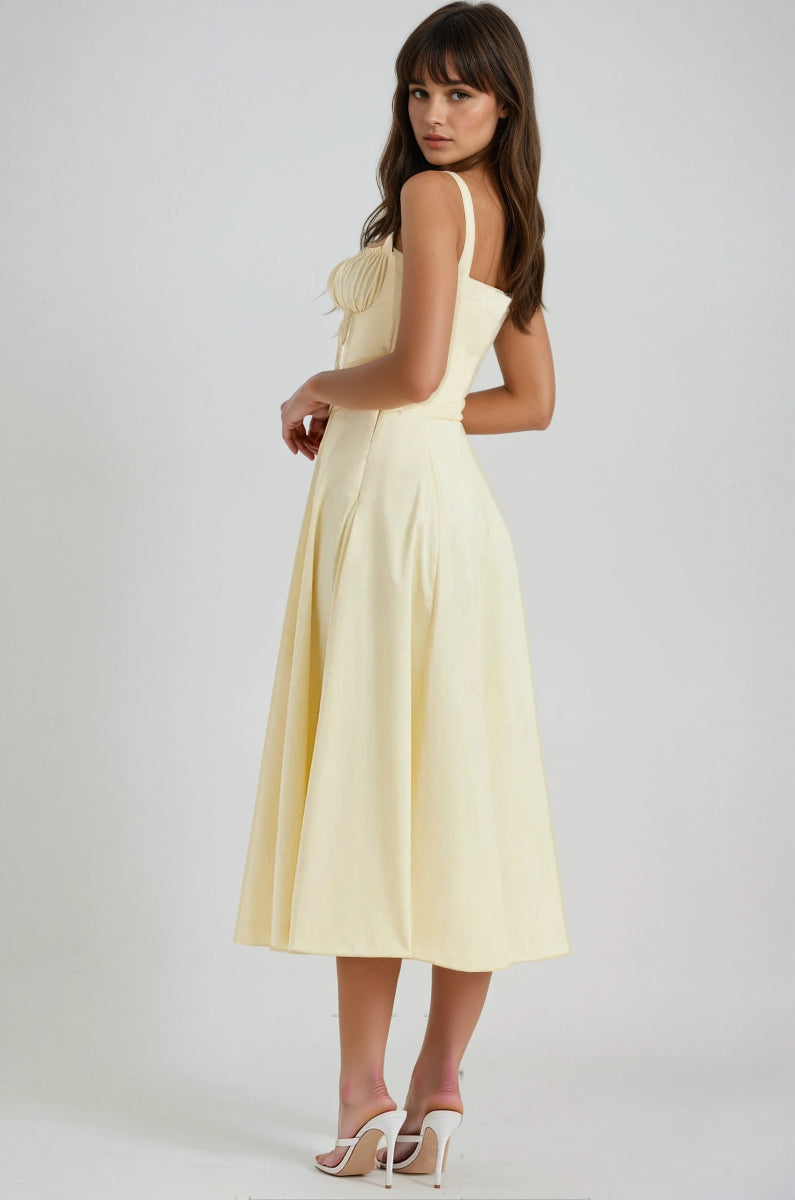 Catherine Corset Midi Dress Romantic Silhouette