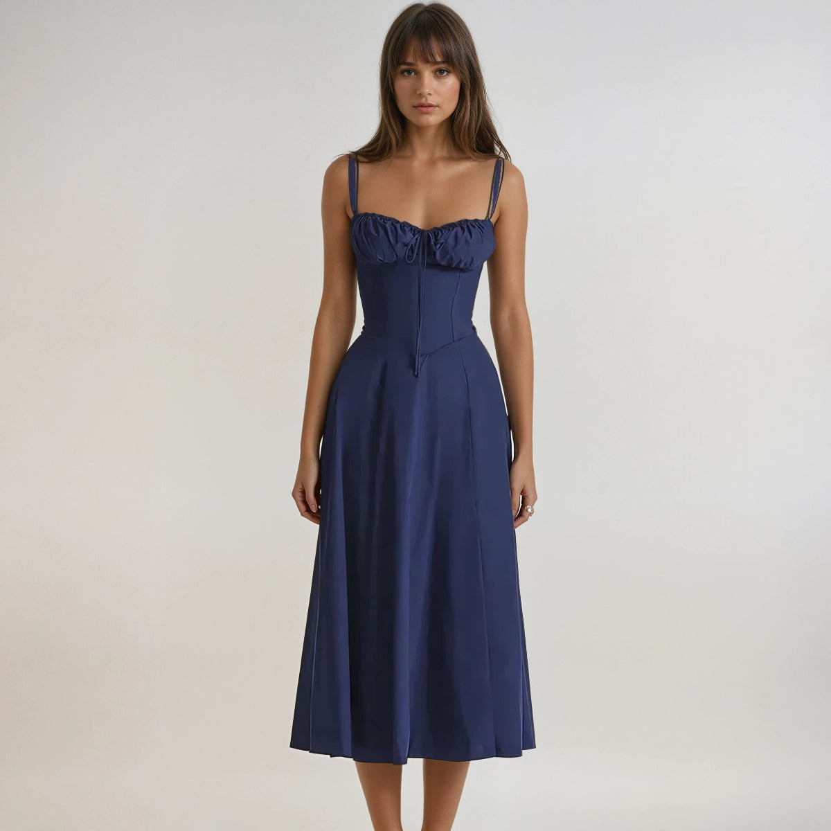 Catherine Corset Midi Dress Romantic Silhouette