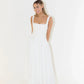 Celeste Charm Sleeveless Midi Dress Square Neckline