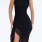 Charlotte Mesh Short Sleeve Midi Dress For Evening