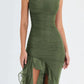 Charlotte Mesh Short Sleeve Midi Dress For Evening