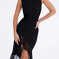Charlotte Mesh Short Sleeve Midi Dress For Evening