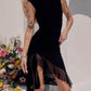 Charlotte Mesh Short Sleeve Midi Dress For Evening