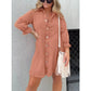 Chic Mini Dress – Stylish Lantern Sleeve A-Line for Effortless Autumn & Spring Looks