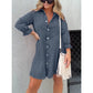 Chic Mini Dress – Stylish Lantern Sleeve A-Line for Effortless Autumn & Spring Looks