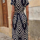 Chic Stripe Summer Dress – Flattering V-Neck Design for Casual and Sophisticated Outings
