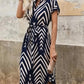 Chic Stripe Summer Dress – Flattering V-Neck Design for Casual and Sophisticated Outings
