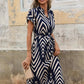 Chic Stripe Summer Dress – Flattering V-Neck Design for Casual and Sophisticated Outings