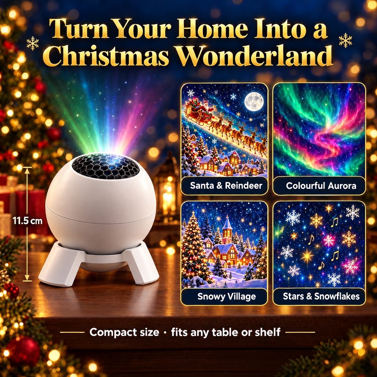 Christmas Projector Lights with Adjustable Indoor Projection 5
