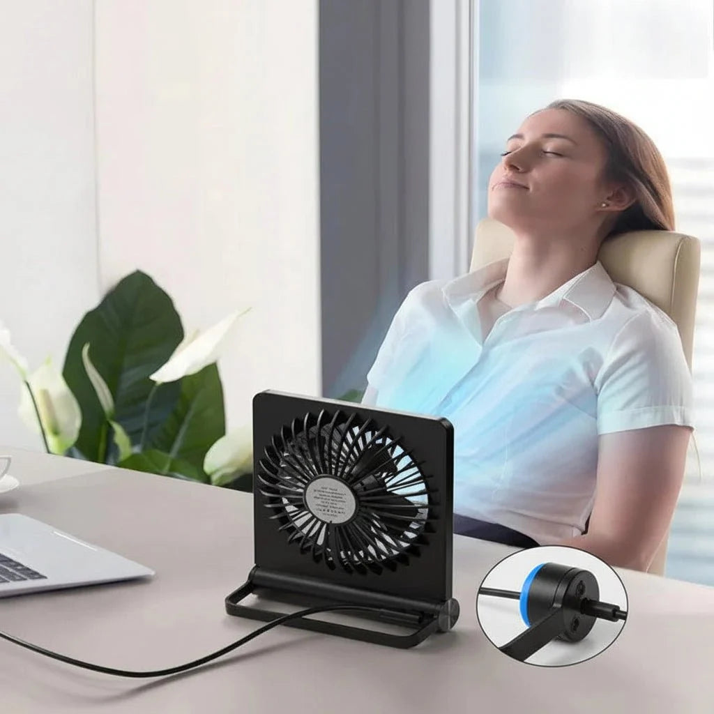 Compact Adjustable USB Desk Fan for Small Spaces 1
