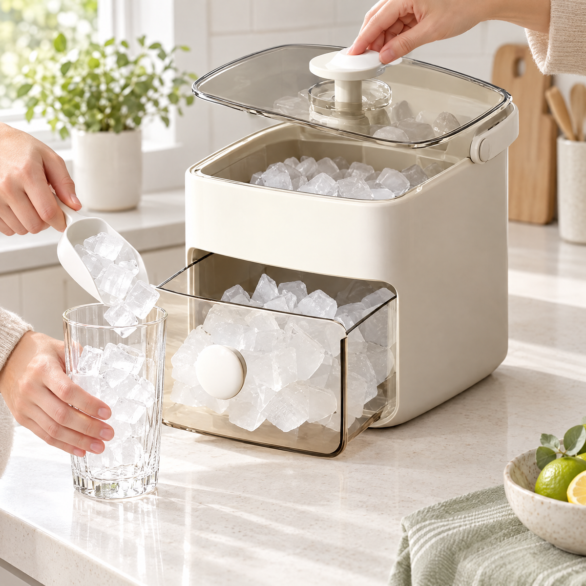Compact Countertop Ice Maker Machine for Quick Ice Production 0