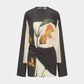 Constance Botanical Print Twist Mini Dress