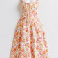 Dahlia Floral Jacquard Midi Dress Bustier Bodice