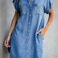 Denim Shirt Dress – Relaxed Fit with Practical Pockets