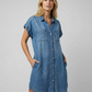 Denim Shirt Dress – Relaxed Fit with Practical Pockets